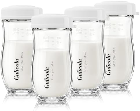 Breastmilk Storage Bottles, 8 oz, 4-Pack