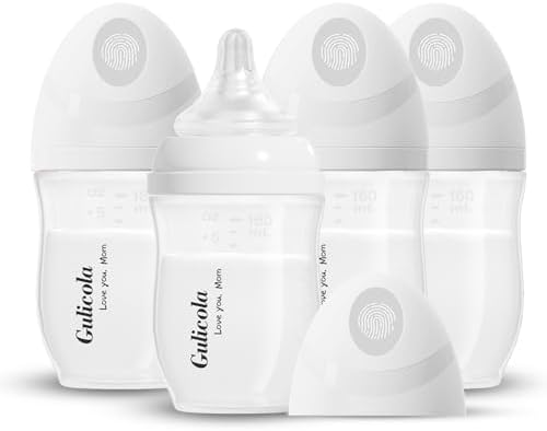 PP Newborn Bottles, 5 oz, 4-Pack, White