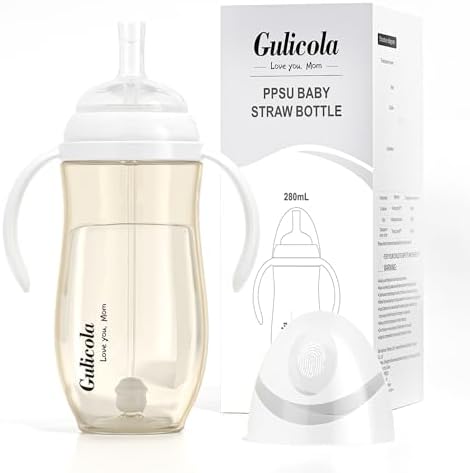 PPSU Straw Bottle, 9 oz, Weighted Straw
